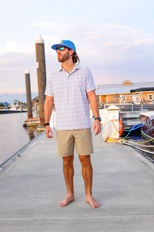 Mens Salt Water Soul Independence Polo
