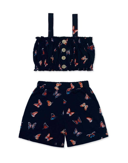 Girls Butterfly Short Set