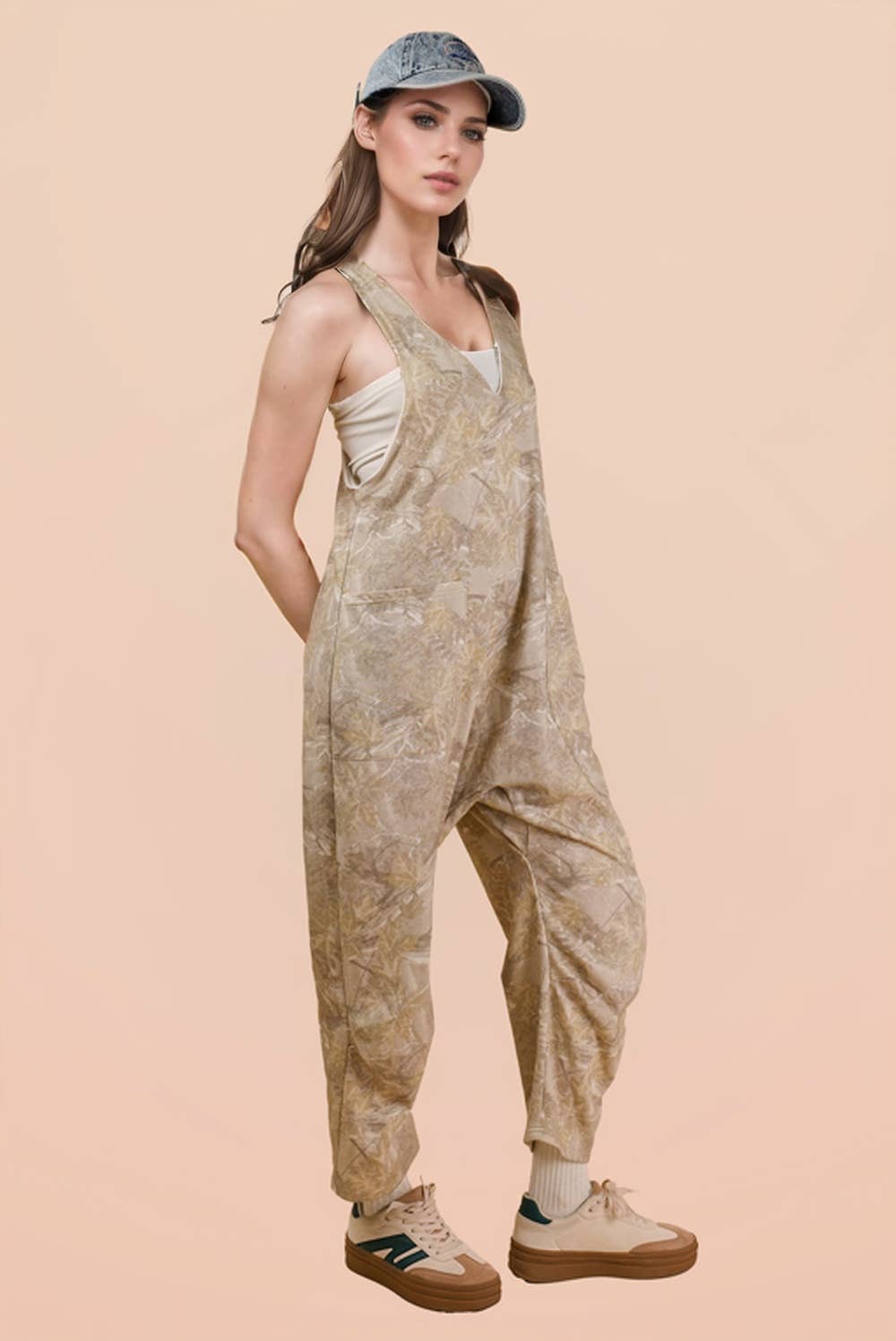 Logan Harem Sand Jumpsuit