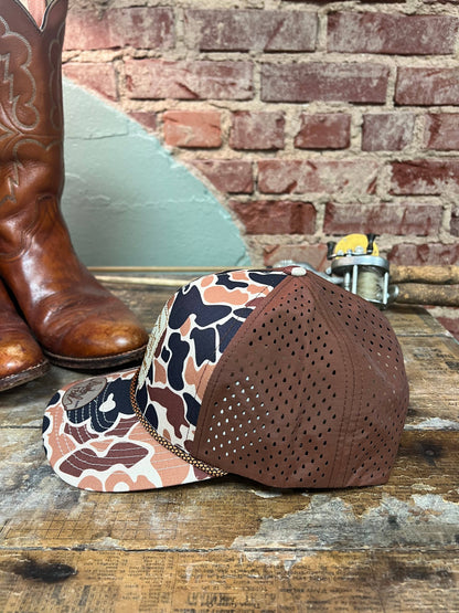 Mens Reel Rodeo Performance River Meets Rance Duck Camo Rope Hat