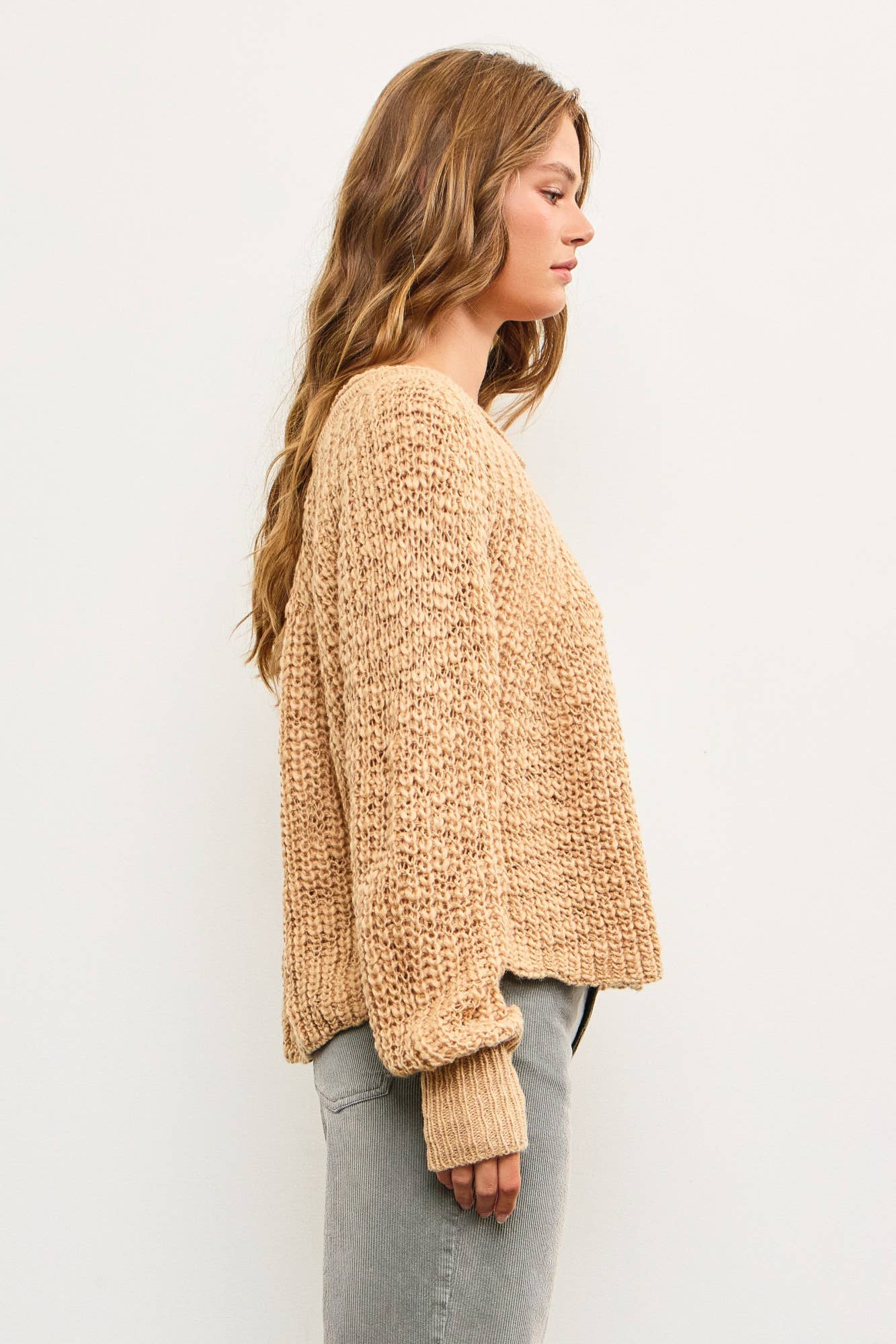Nova Chunky Raglan Nude Sweater
