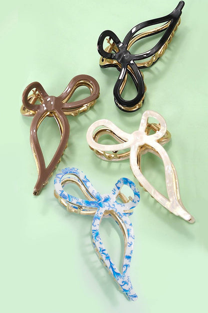 Acetate Bow Claw Clip