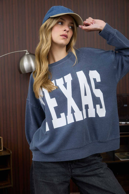 Romney Oversized Ribbed Texas Sweatshirt