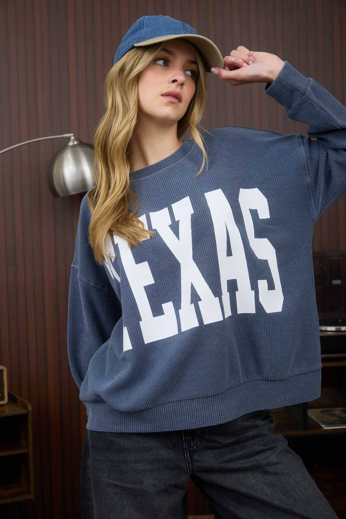 Romney Oversized Ribbed Texas Sweatshirt