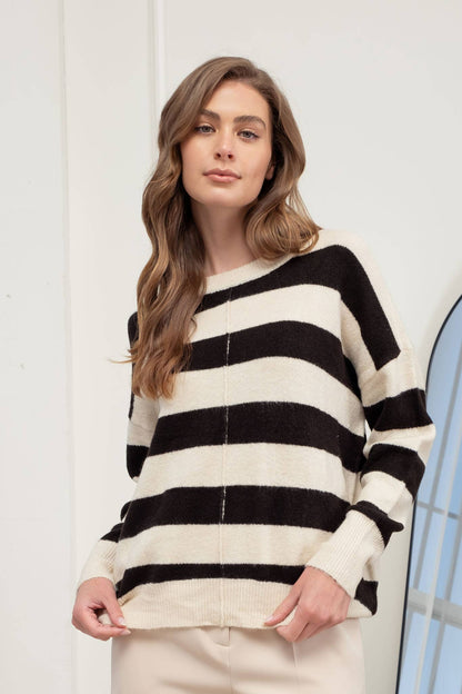 Williamsburg Stripe Crew Neck Sweater