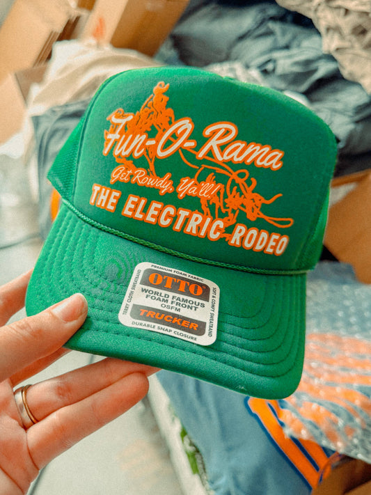 Fun-O-Rama Electric Rodeo Foam Trucker Hat