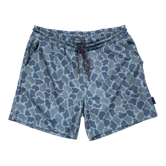 Mens Honey Hole Frog Skin Camo Fleece Drawstring Shorts