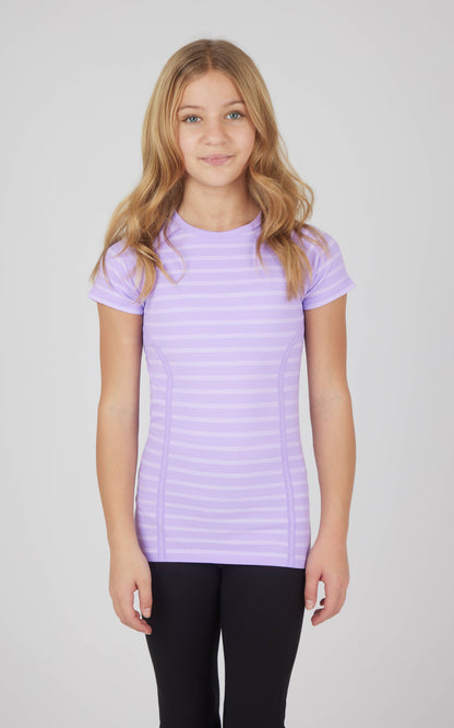 Girls Athletic Striped Tee