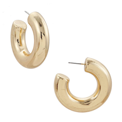 Palmer Thick Gold Hoop Earrings
