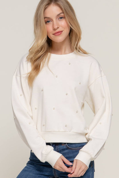 Pearl Stud Sweater