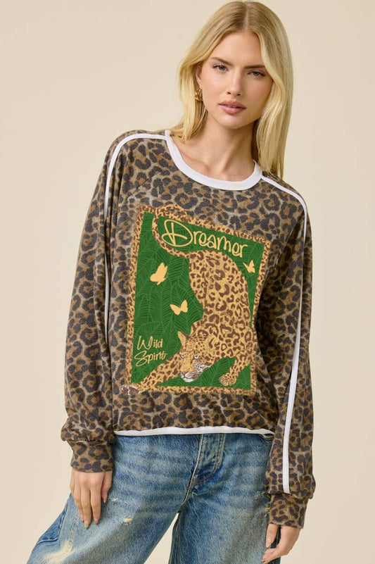 Dreamer Leopard Longsleeve Top