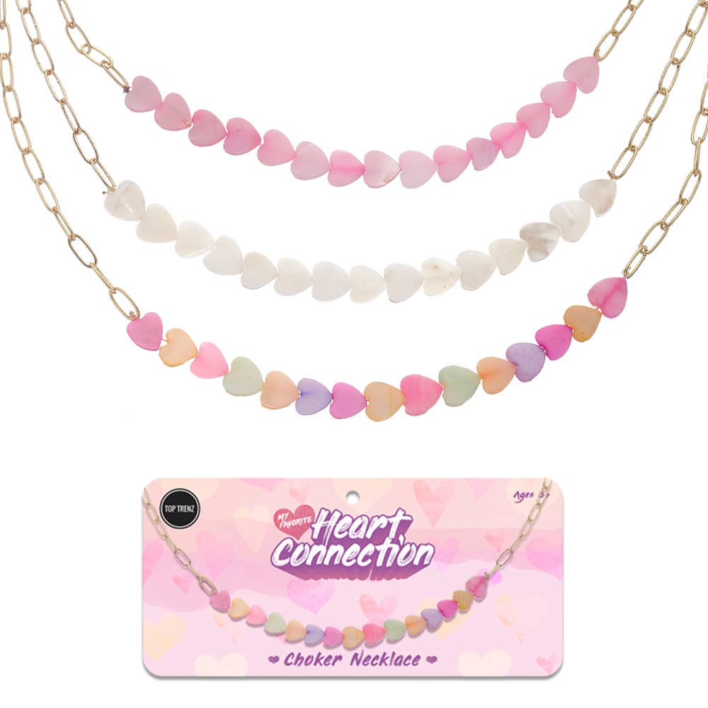 Girls Heart Shell Necklace