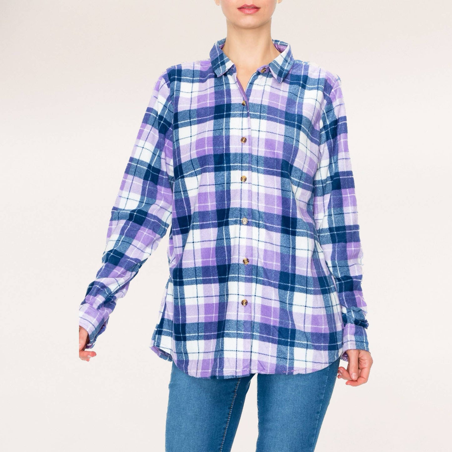 Fleece Plaid Buttondown