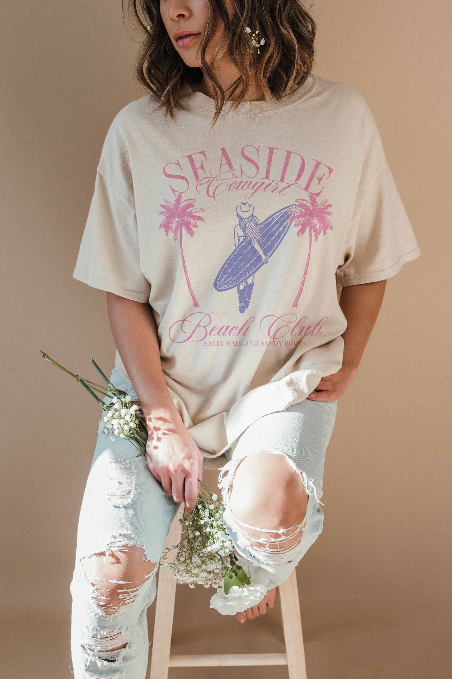 Seaside Cowgirl Oversized Tee