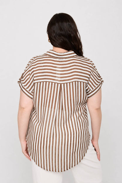 Striped Buttondown (Plus Size Only)