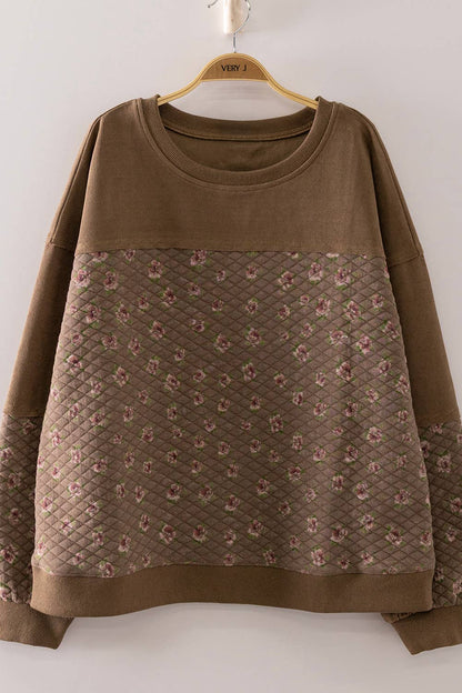 Veronica Floral Quilted Sweater