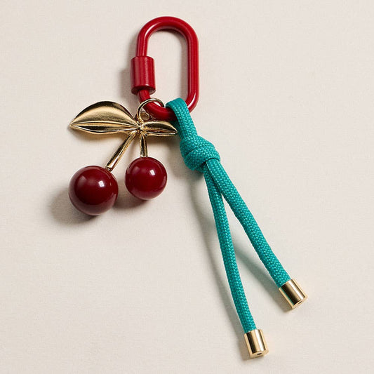 Carabiner Rope Cherry Bag Charm