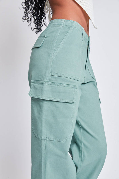 YMI 90s Cargo Straight Leg Teal Pant