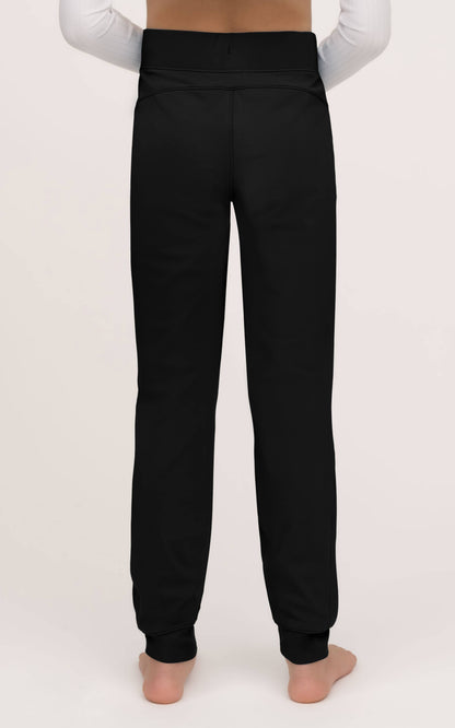Girls Lux Black Jogger Pants