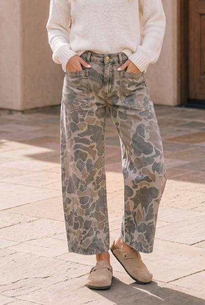 Kori Duck Camo Barrel Jeans