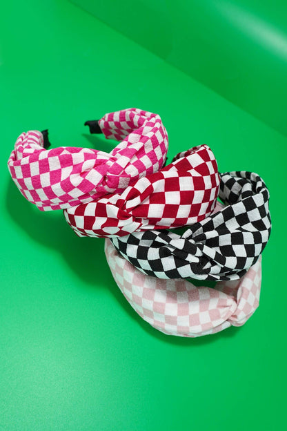 Knotted Checkered Headband