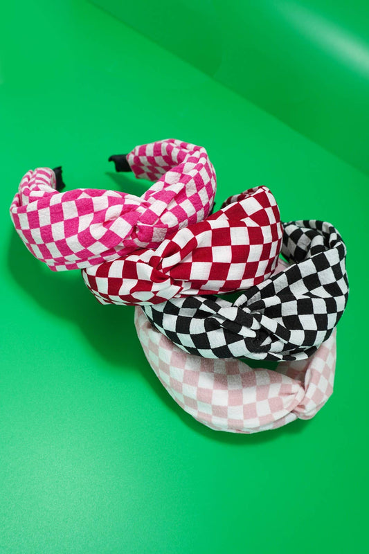 Knotted Checkered Headband