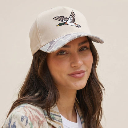 Flying Mallard Embroidered Duck Camo Hat