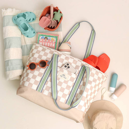 Itzy Ritzy Explorer™ Canvas Tote Bag: Check Yes!