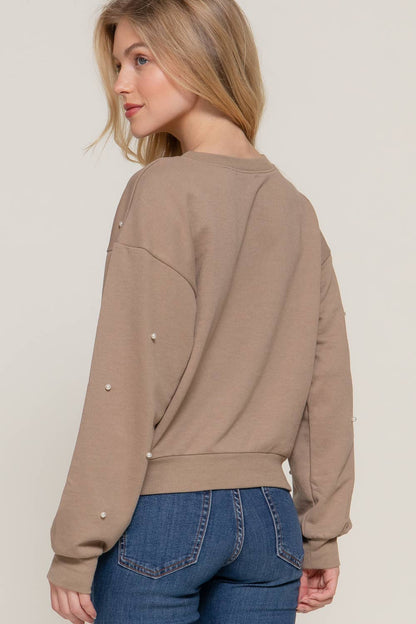 Pearl Stud Sweater