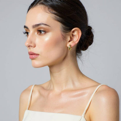 Virginia Square Huggie Hoop Earrings