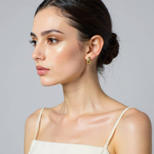 Virginia Square Huggie Hoop Earrings