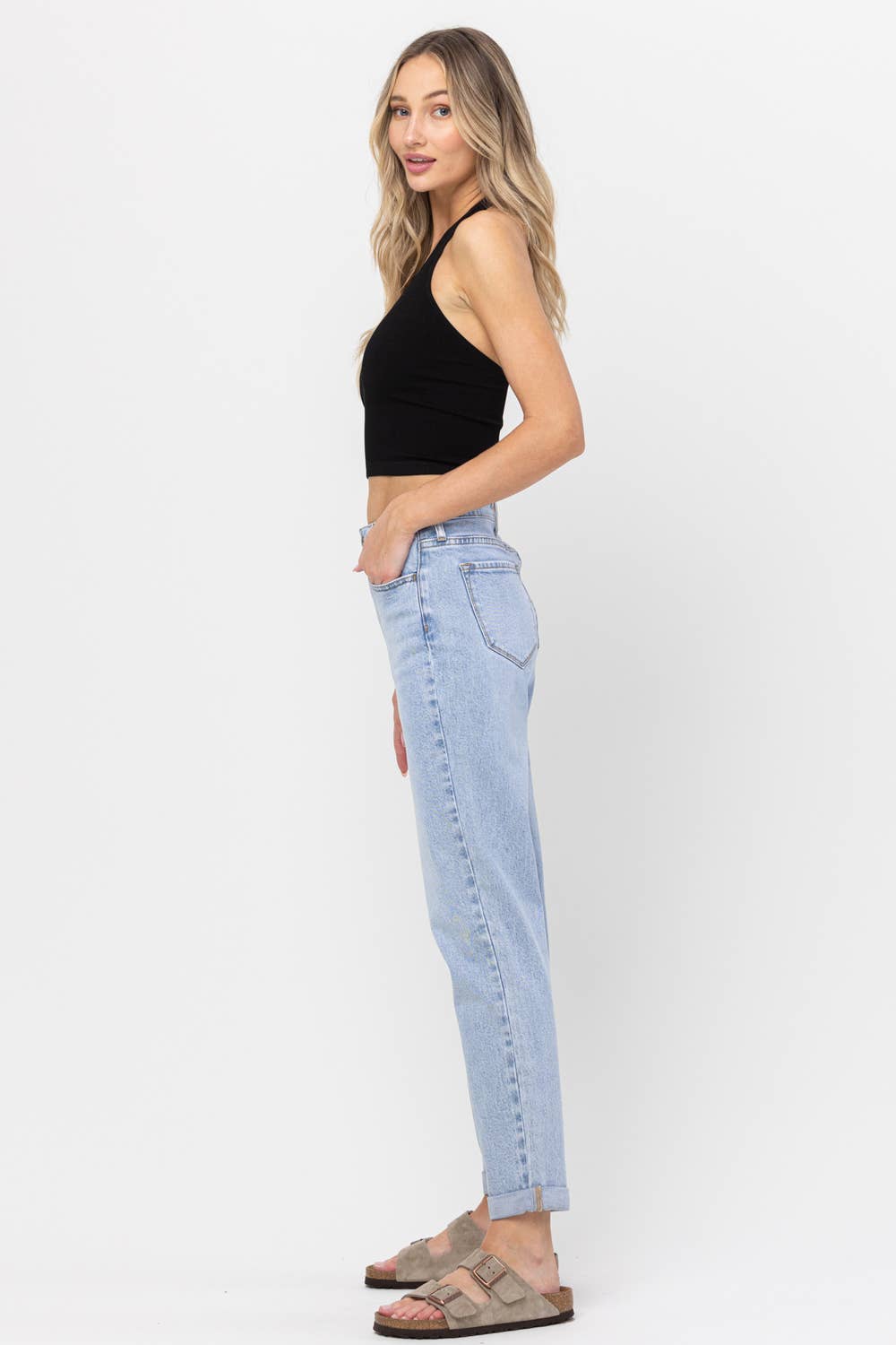 Jelly High Rise Mom Cuffed Jeans