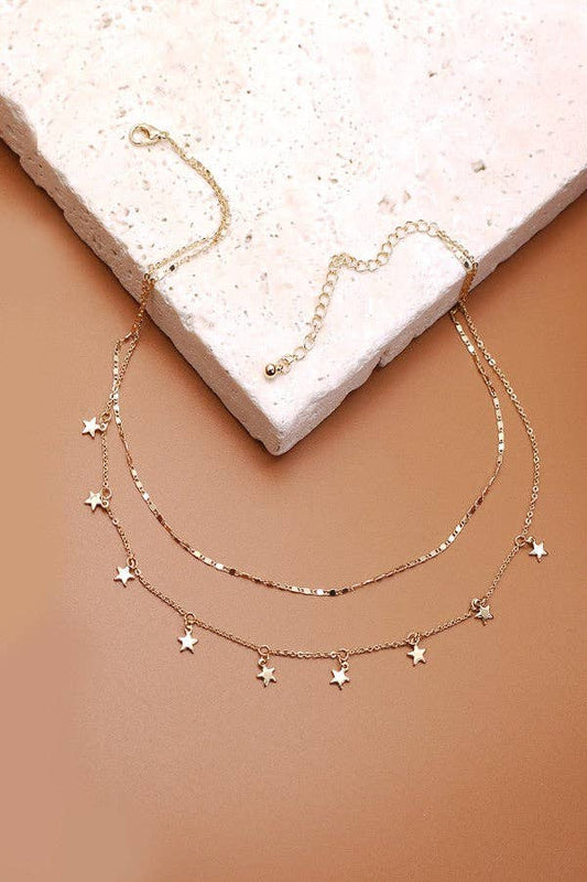 Darya Layered Star Charm Necklace