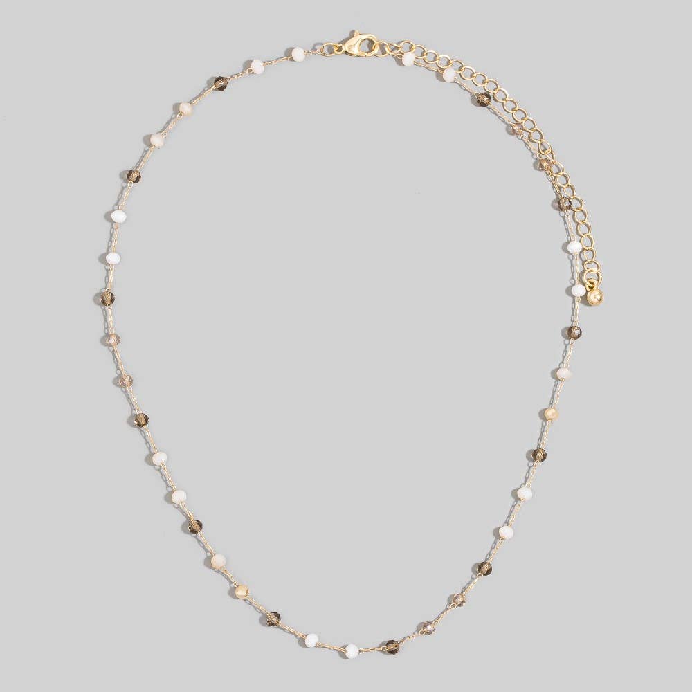 Joselyn Glass Bead Chain Choker Necklace