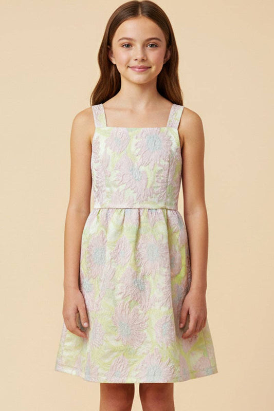 Girls Jacquard Sleeveless Dress