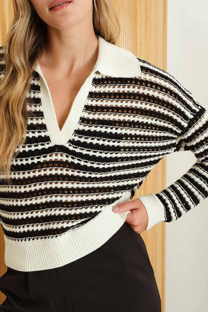 Williamsburg Collared Stripe Sweater