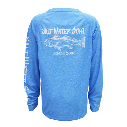 Youth Boys Salt Water Soul Redfish Performance Shirt