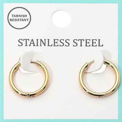 Palmer Hypoallergenic Huggie Gold Hoop Earrings