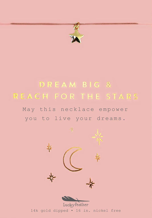 Dream Big/Reach for the Stars Moon Necklace