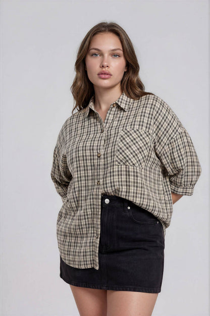 Reverie Plaid Buttondown (Plus Size Only)