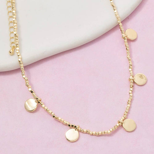 Finch Disc Charm Necklace