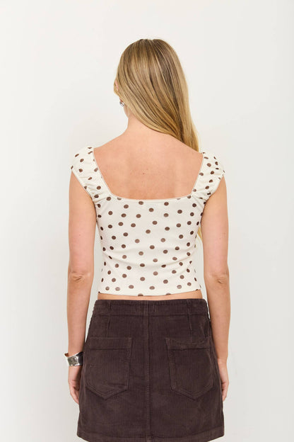 Sadie Sweetheart Polka Dot Top