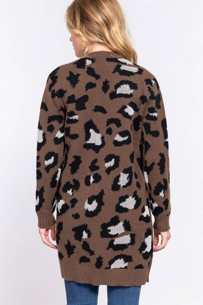 Leopard Jacquard Cardigan