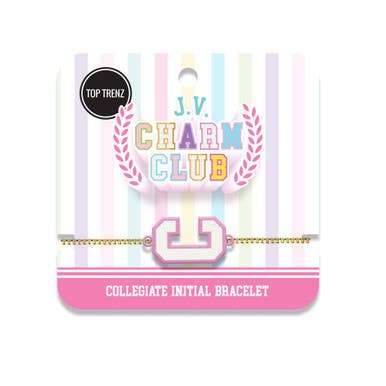Varsity Letter Charm Bracelet