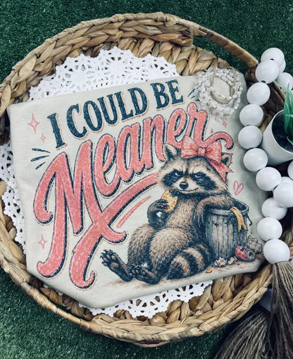 I Could Be Meaner Raccoon Tee
