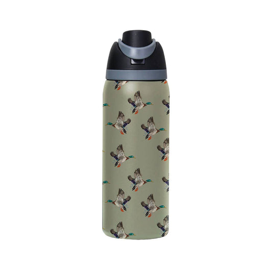Flying Mallard Stainless Steel Water Green Bottle