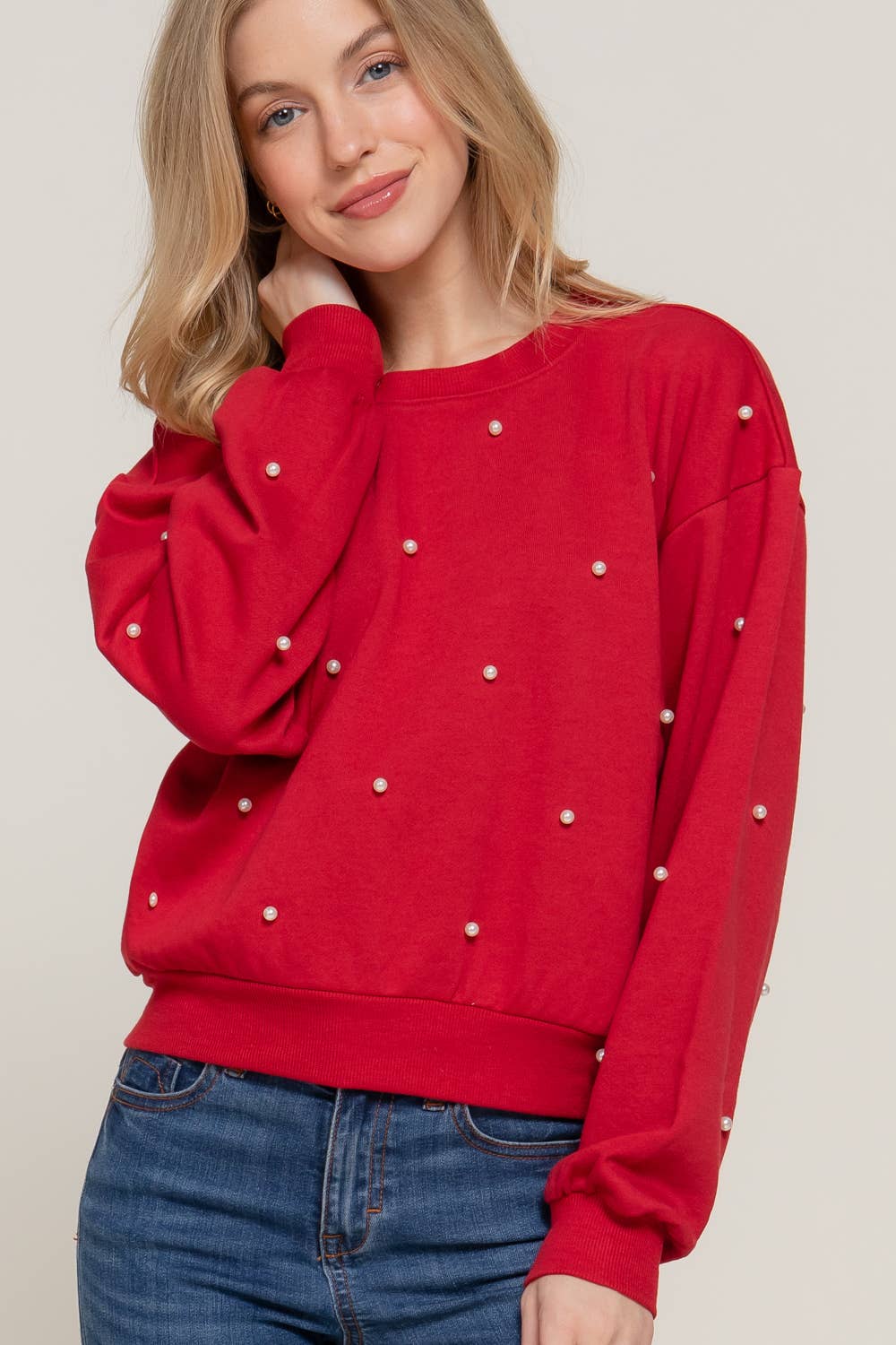 Pearl Stud Sweater