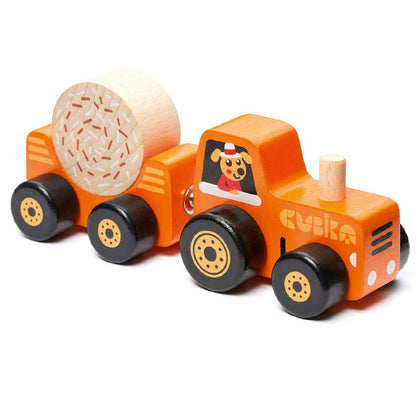 Toddler Boys Cubika Wooden Toy Tractor