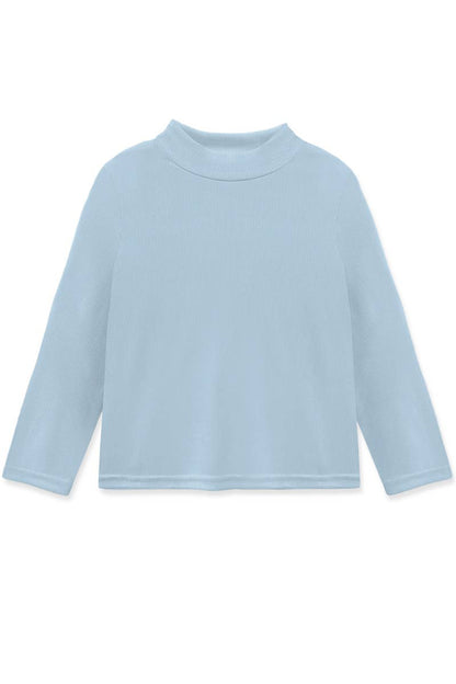 Girls Mock Neck Long Sleeve Top