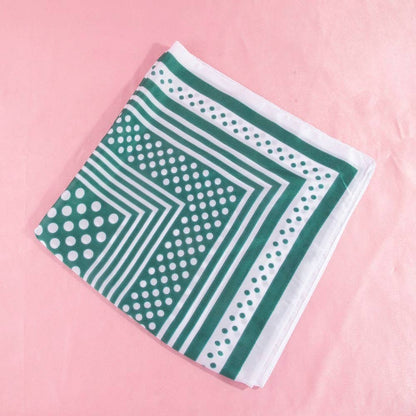 Finch Polka Dot Green Satin Scarf